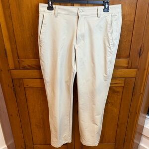 Under Armour Men's Light Khaki Performance Pants, 36/30